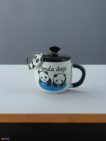 PANDA COFFEE MUG WITH SPOON, LID & KEY CHAIN (Mixed Design) 1Pcs - Image 2